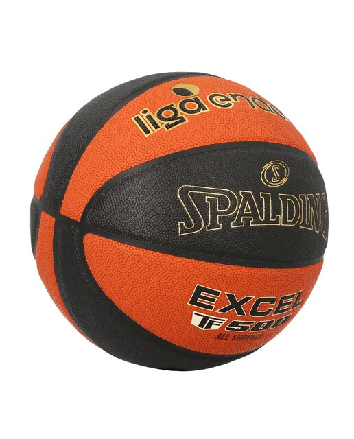 Bola de basquetebol réplica Liga Endesa ACB Excel TF-500 Tamanho 7 Spalding Laranja / Preto-3