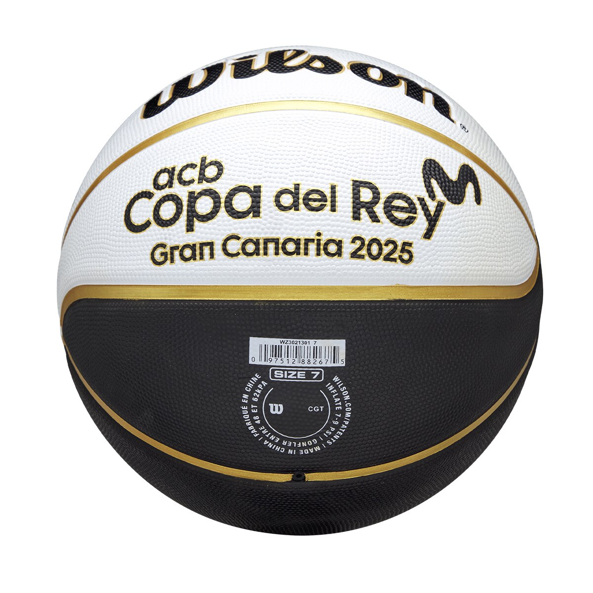 Bola de Basquetebol Copa del Rey Tamanho 5 Preto / Branco-6