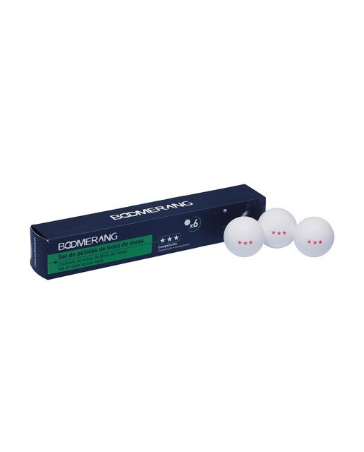Set de 6 pelotas de ping pong Boomerang