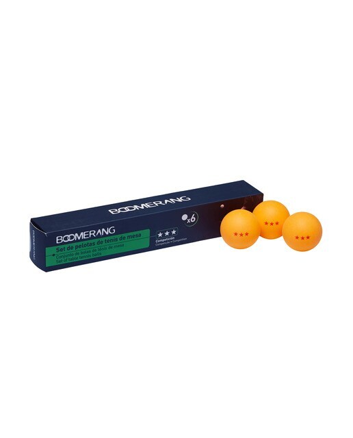 Set de 6 pelotas de ping pong Boomerang