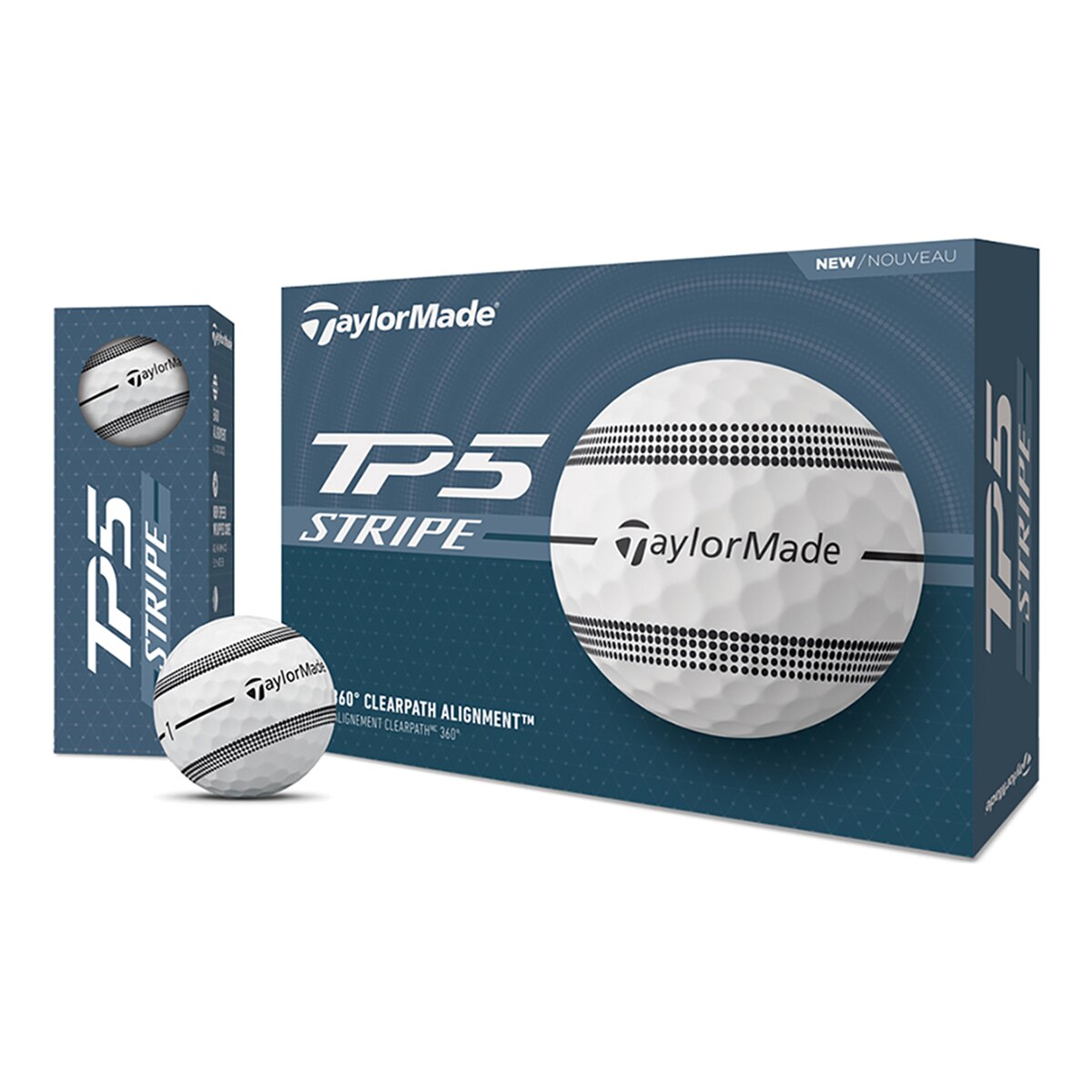 Dúzia de Bolas de Golf TP5 STRIPE 2025 Branco-1