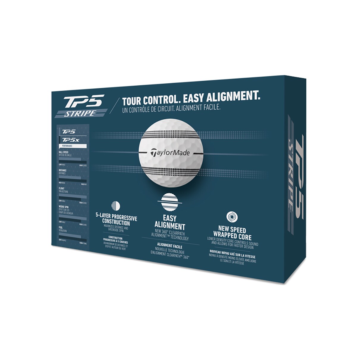 Dúzia de Bolas de Golf TP5 STRIPE 2025 Branco-3