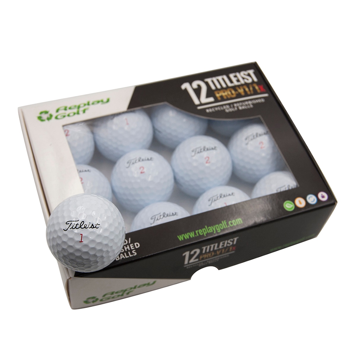 Paquete de 12 Pelotas Replay Golf - Blanco Blanco-2