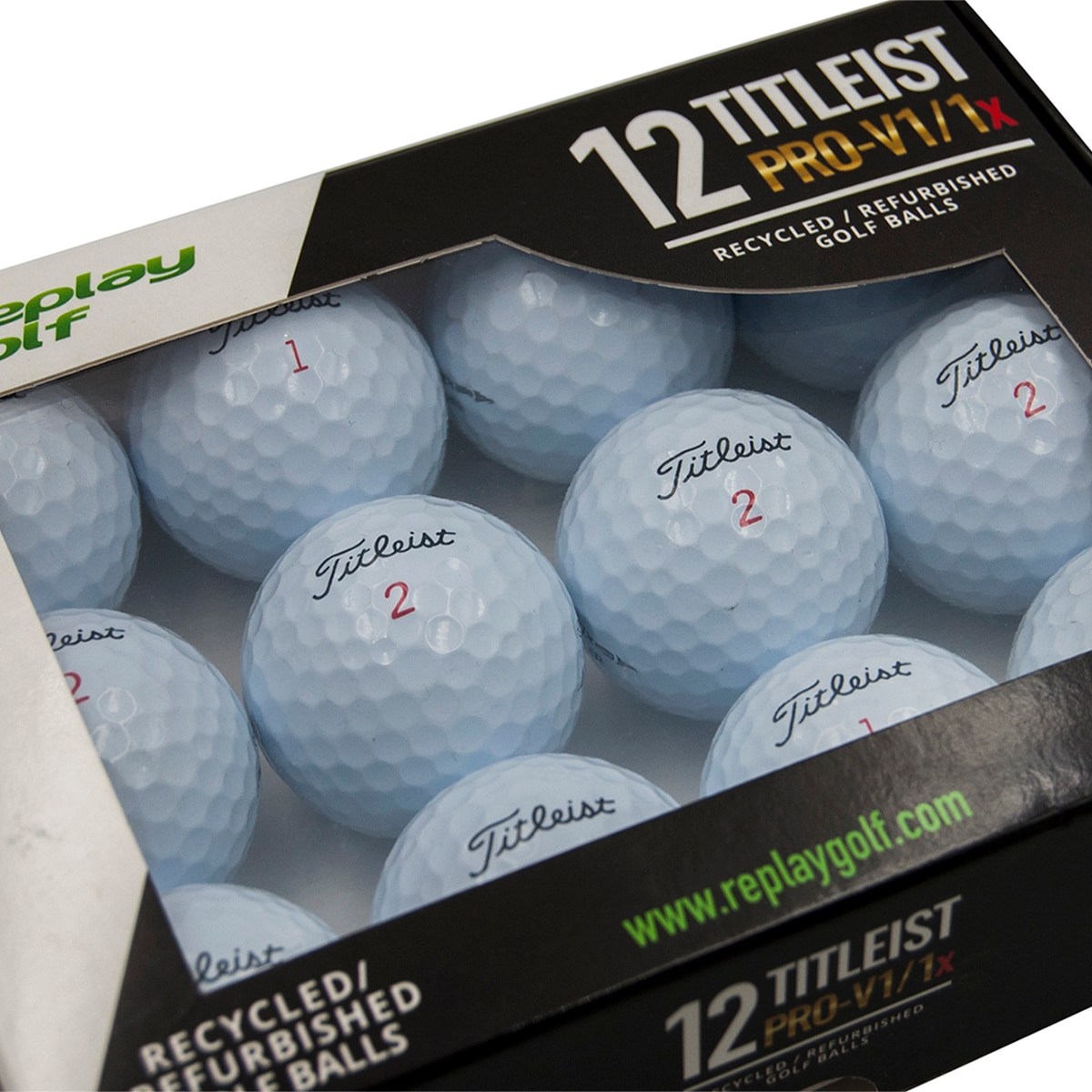 Paquete de 12 Pelotas Replay Golf - Blanco Blanco-3
