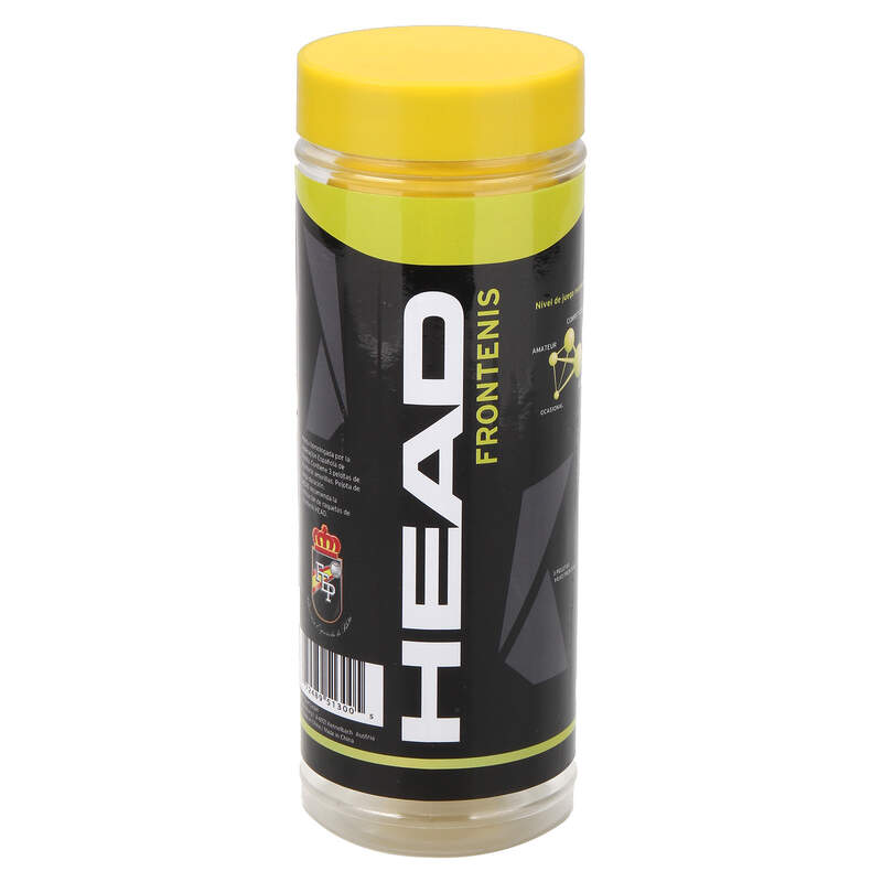Pack de 3 bolas de squash Head Amarelo-1