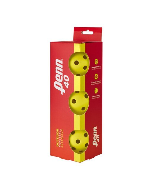 Pack de 3 Bolas Pickleball 40 Penn Amarelo-2
