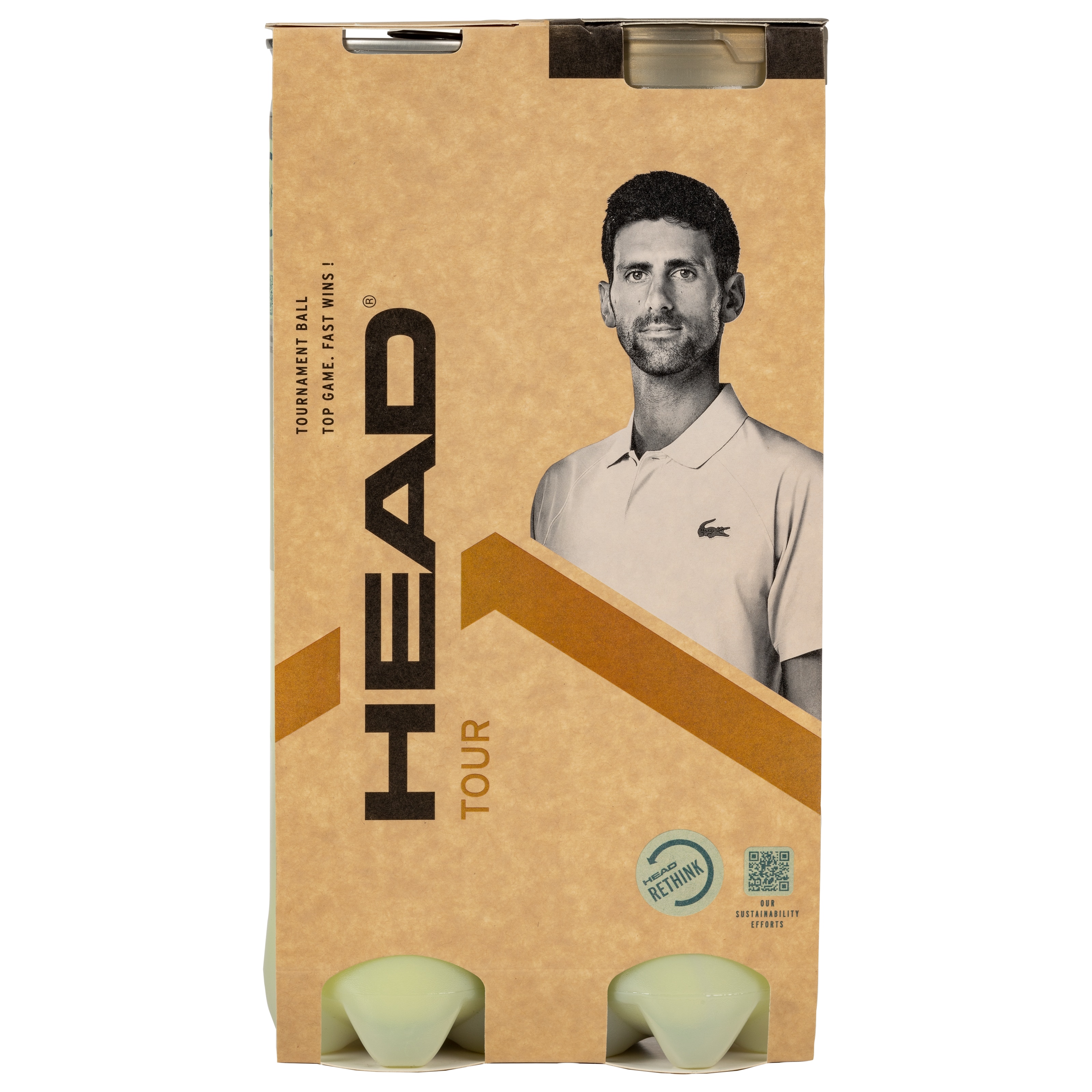 Bipack de bolas de ténis 2x4B Tour Amarelo-2