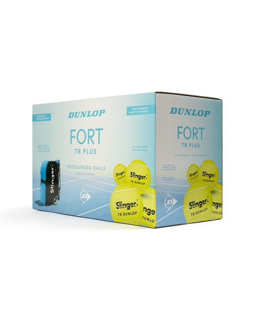 Caixa de 72 Bolas de Ténis Fort TR Plus Slinger Amarelo-1