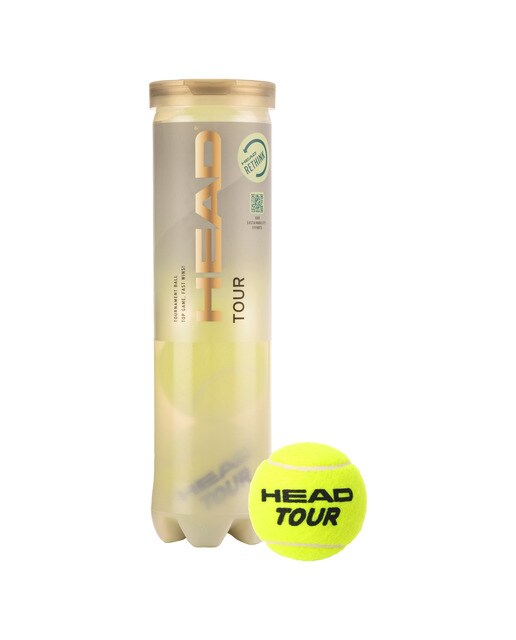 Frasco de 4 Bolas de Ténis Tour Amarelo-2