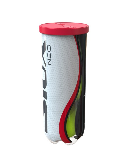Frasco de 3 Bolas de Padel Neo Amarelo-2