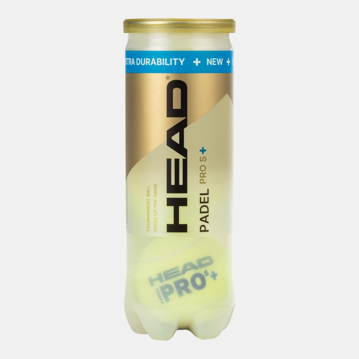 Frasco de 3 Bolas de Padel PRO S+ Amarelo-1