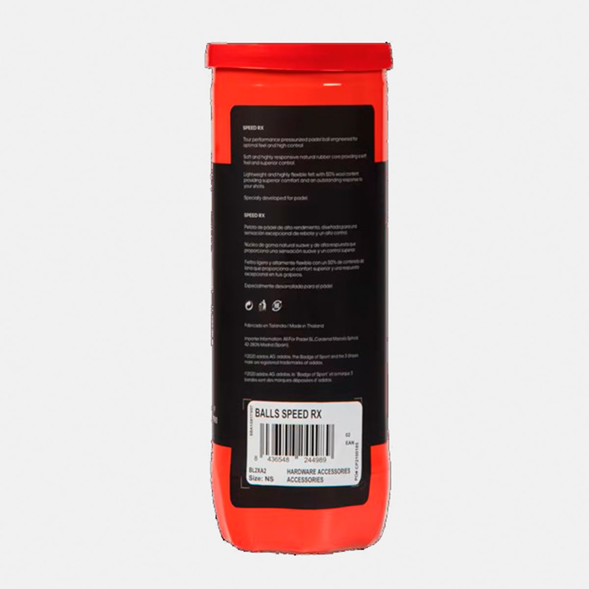 Frasco de 3 Bolas de Padel Speed RX Amarelo-2