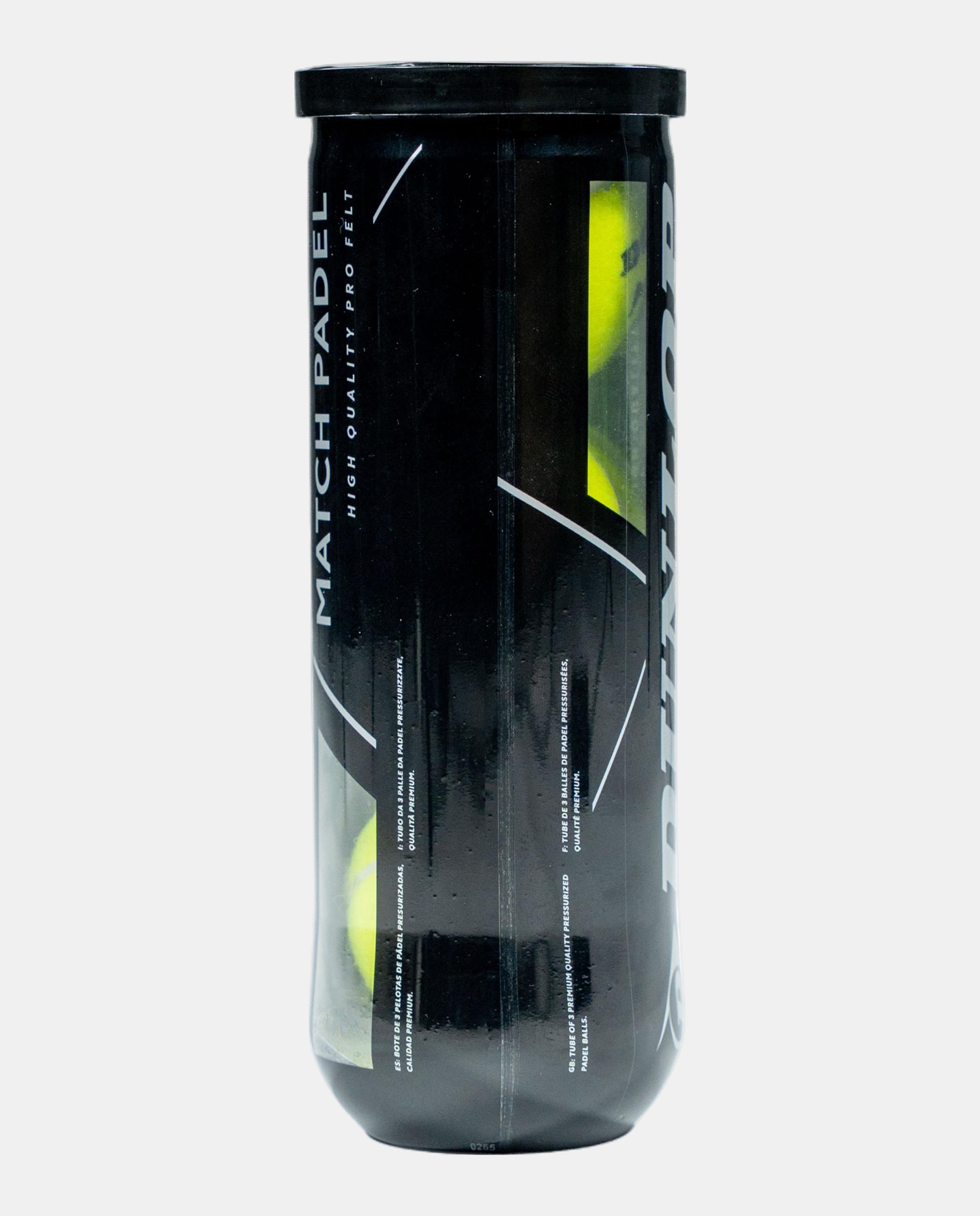 Imagen 4 de Bote de 3 pelotas de padel Match Dunlop - Amarillo Amarillo