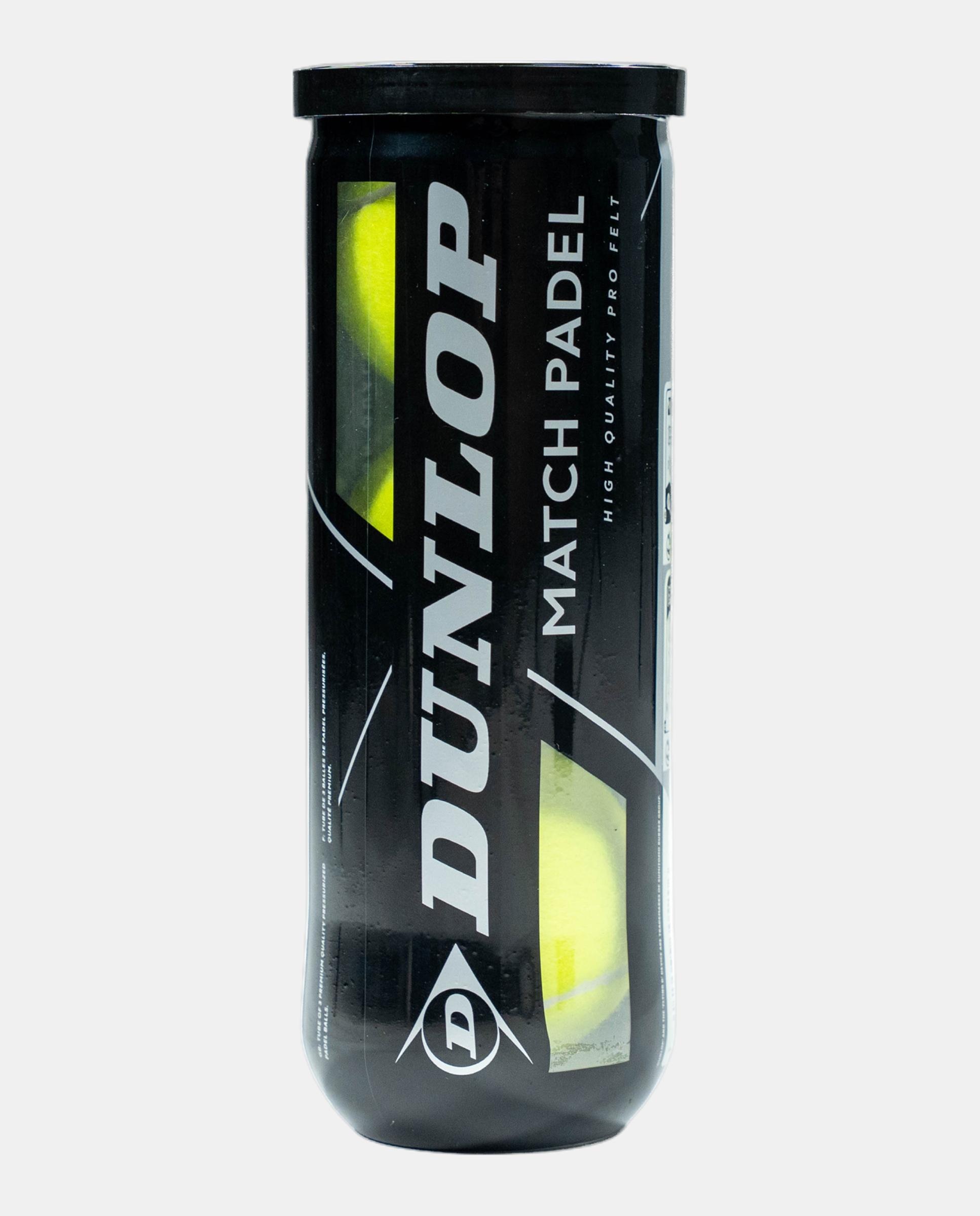 Imagen 5 de Bote de 3 pelotas de padel Match Dunlop - Amarillo Amarillo