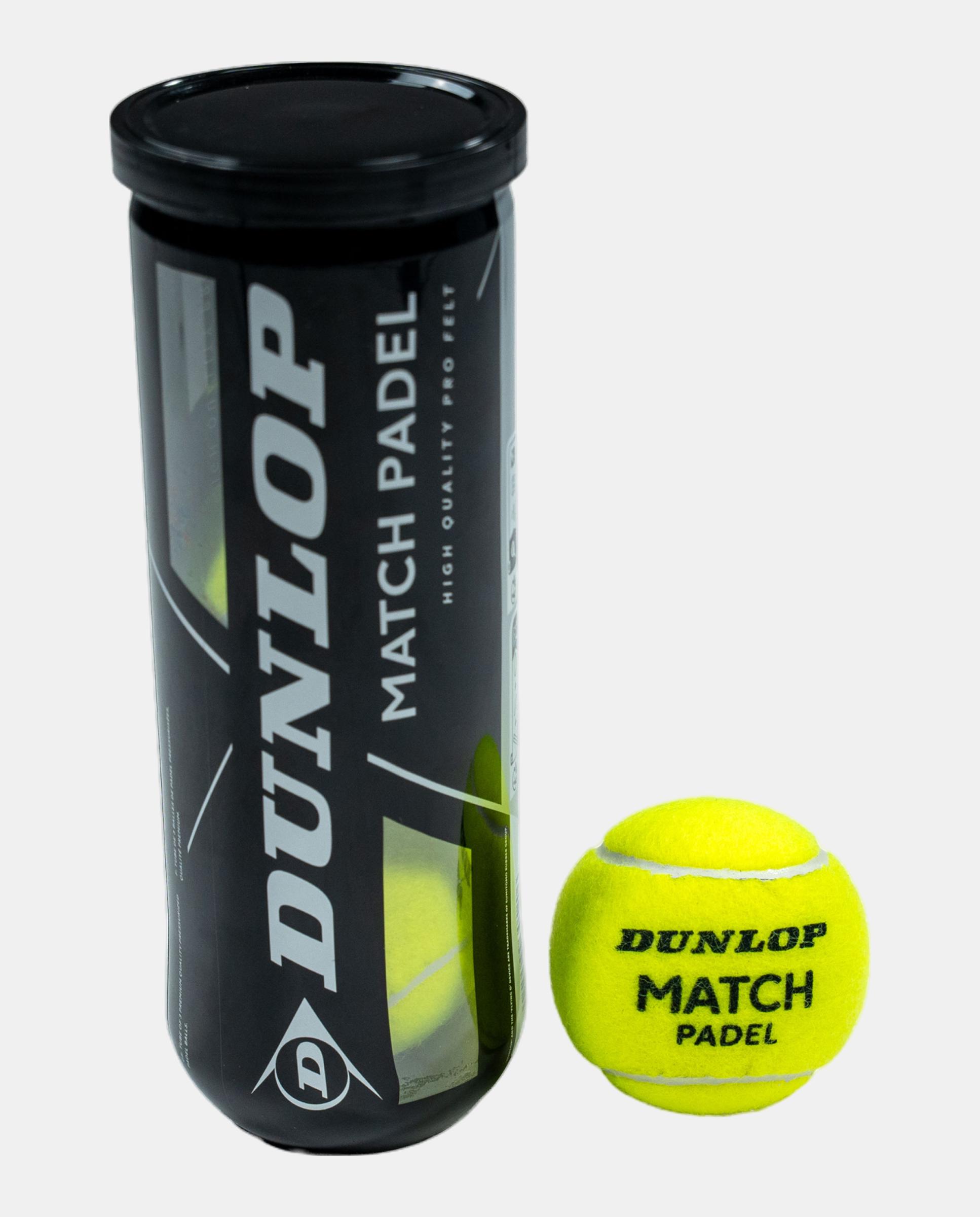 Imagen 6 de Bote de 3 pelotas de padel Match Dunlop - Amarillo Amarillo