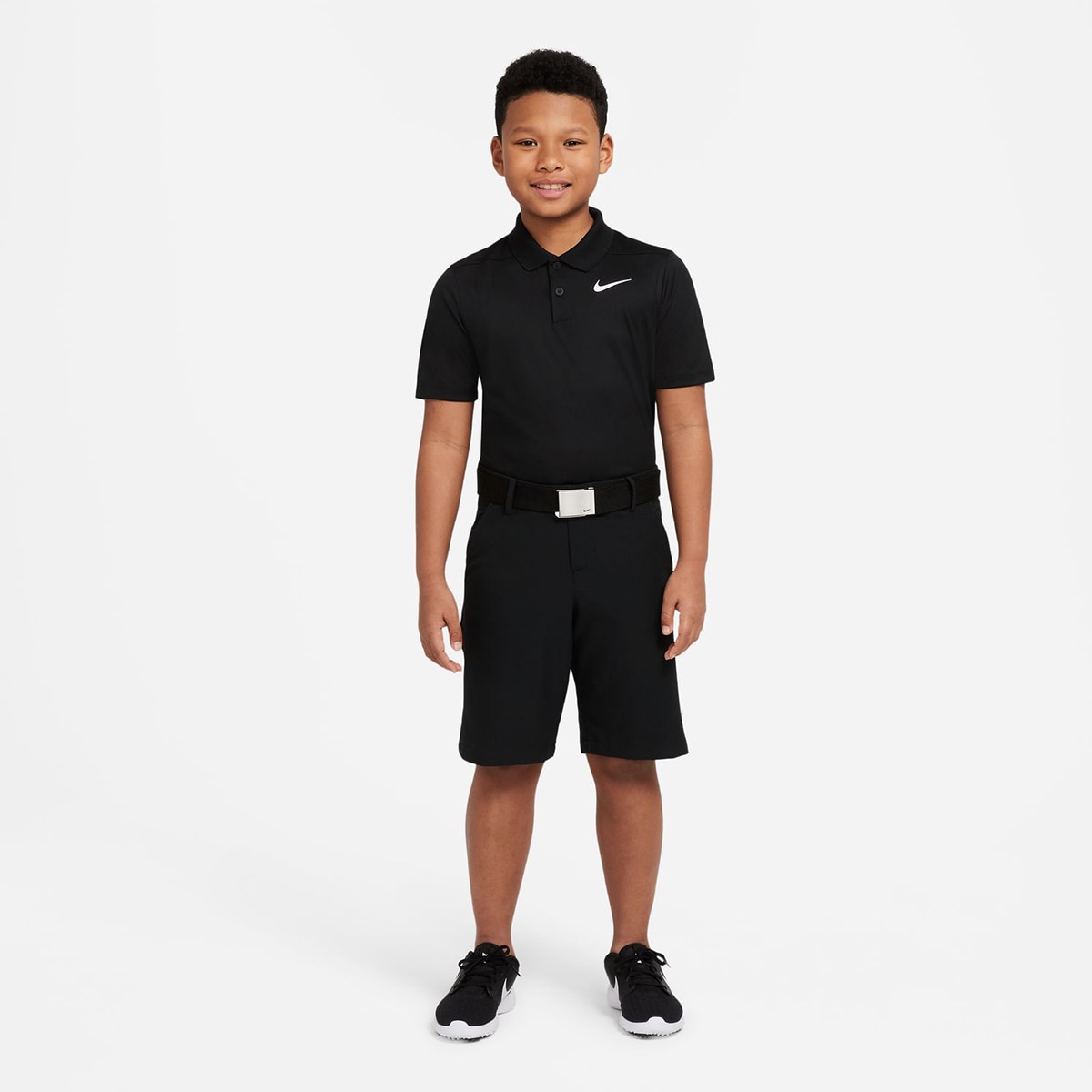 Polo de Criança Dri-FIT Victory Preto-5