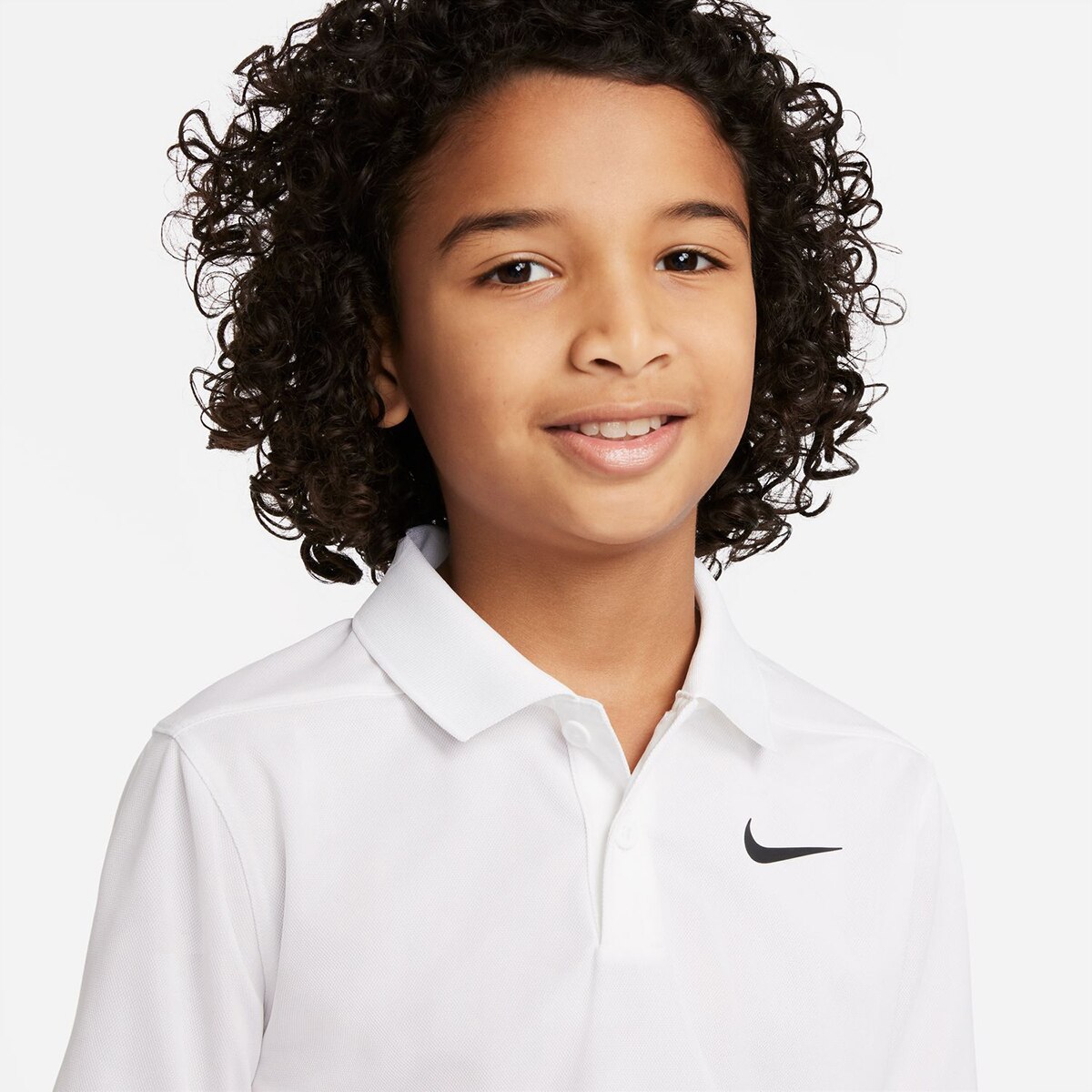 Polo de Criança Dri-FIT Victory Branco-3