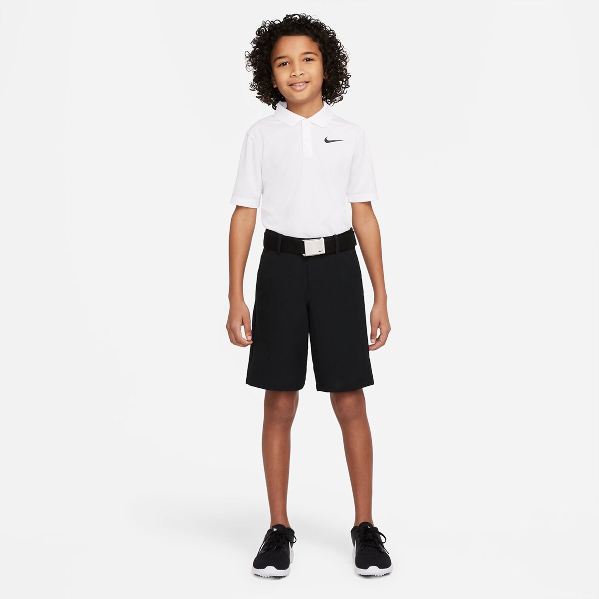 Polo de Criança Dri-FIT Victory Branco-5
