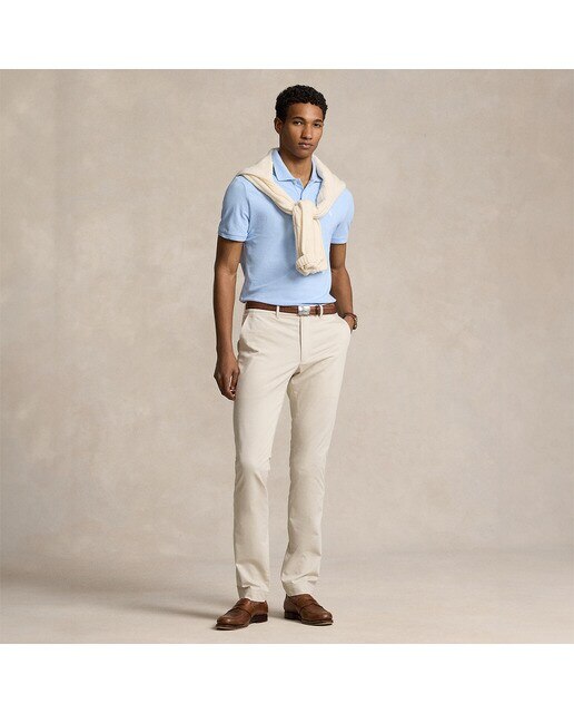 Polo de Piqué Desportivo de Homem Tailored Fit Polo Golf Azul Céu-4