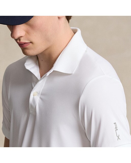 Polo Cintado de Homem em Tecido Técnico Branco-3