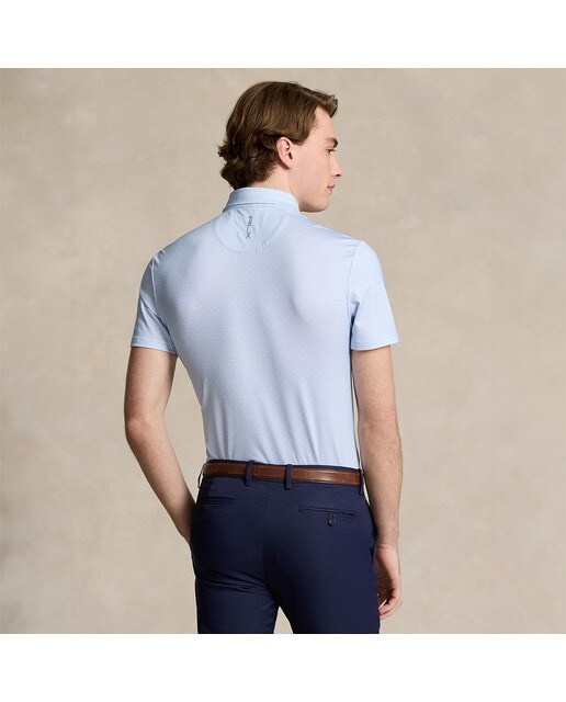 Polo de Homem em Tecido Técnico Tailored Fit Polo Golf Azul Céu-2