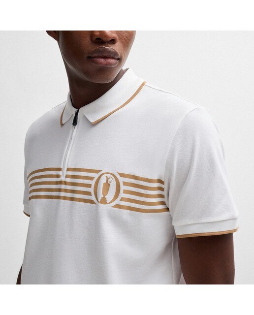 Polo de Golf de Homem Pariq The Open Branco-3