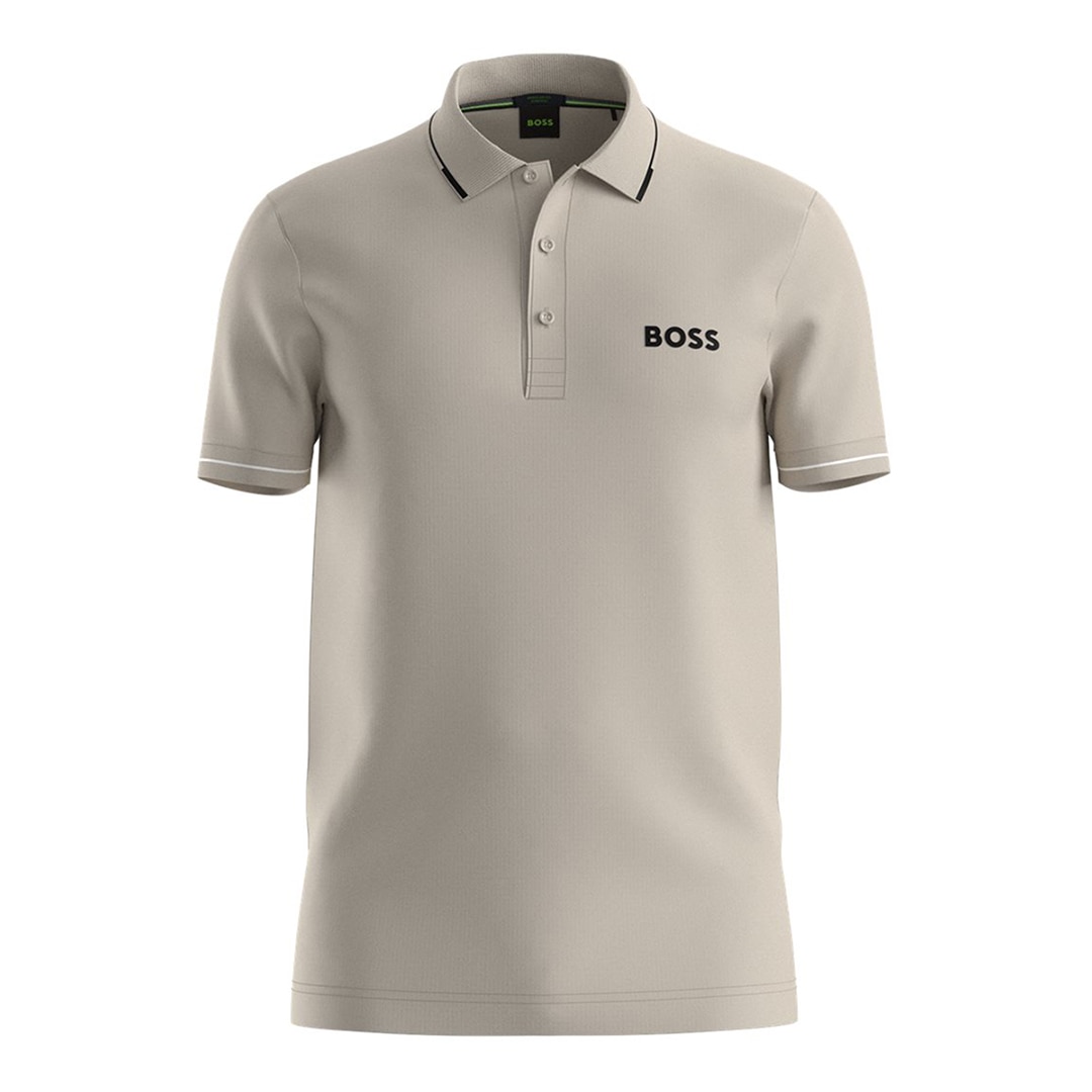 Polo de Golf de Homem Paul Pro Bege-1