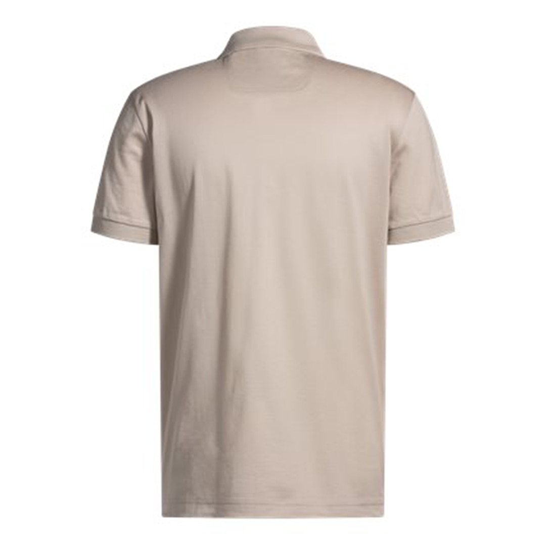 Polo Técnico de Homem com Fecho de Correr e Manga Curta Bege-6