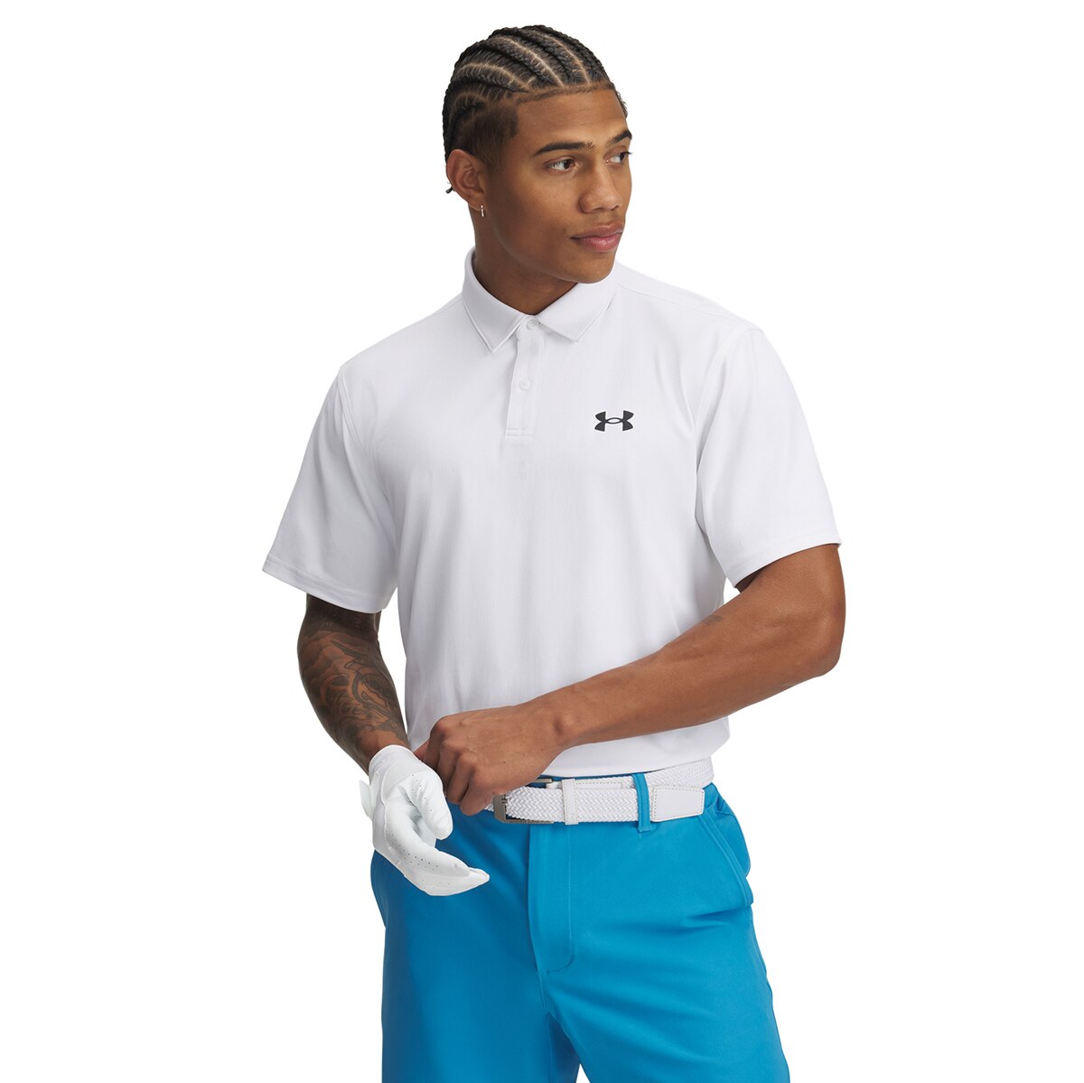 Polo de Homem UA T2G Pique Polo Branco-1