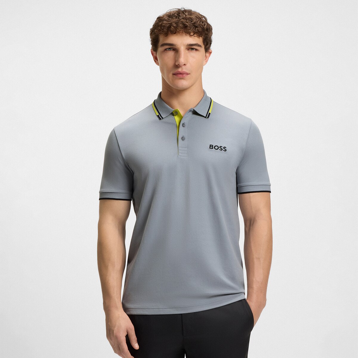Polo de Golf de Homem Paddy Pro Cinzento-1