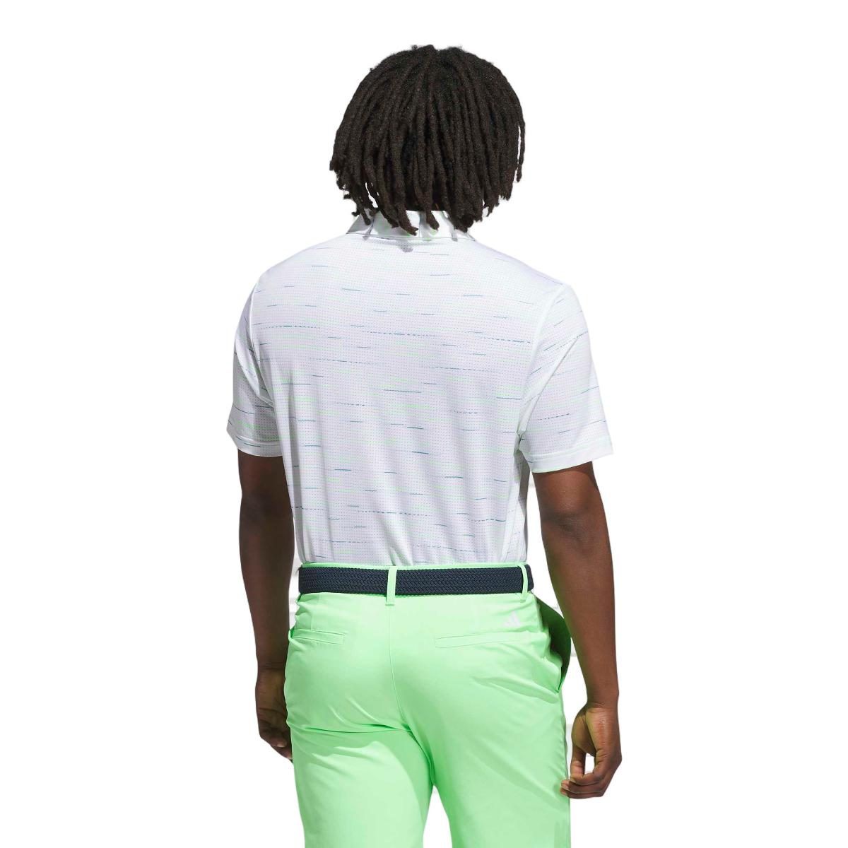 Polo de Homem Ultimate365 Mesh Glimmer Print Polo Shirt Branco-3