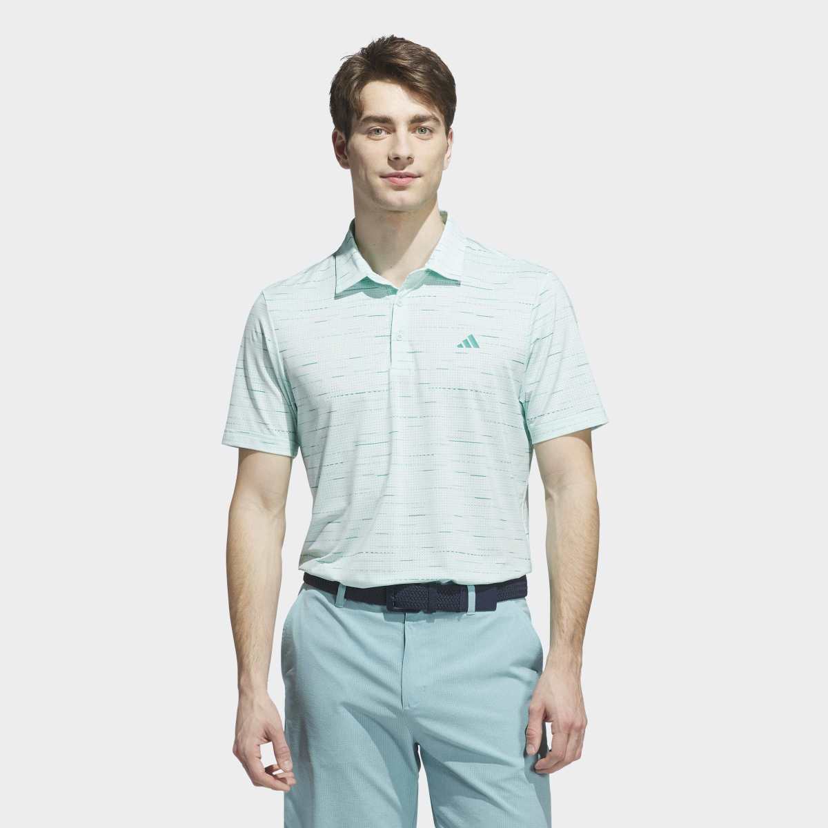 Polo de Homem Ultimate365 Mesh Glimmer Print Polo Shirt Branco-3