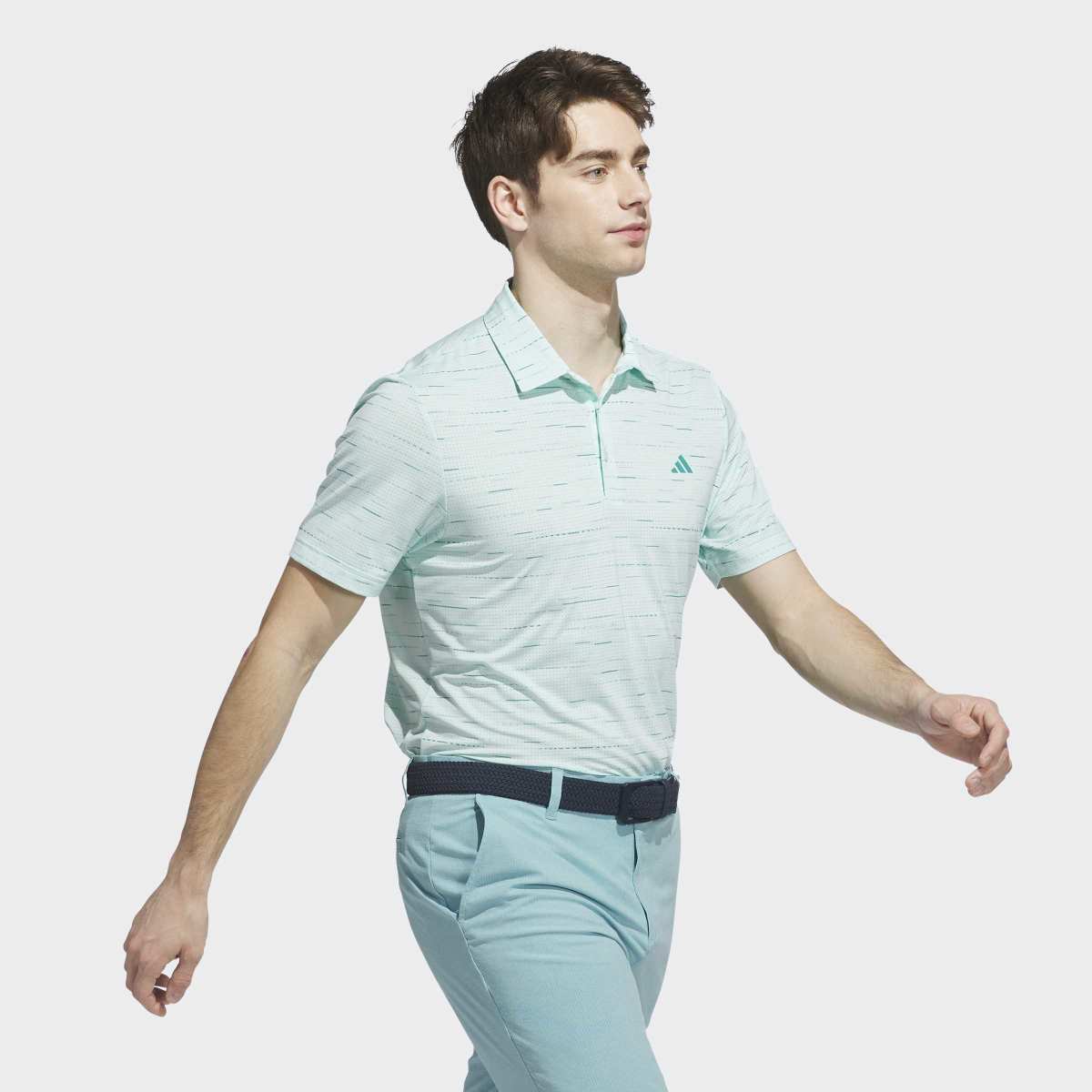 Polo de Homem Ultimate365 Mesh Glimmer Print Polo Shirt Branco-5