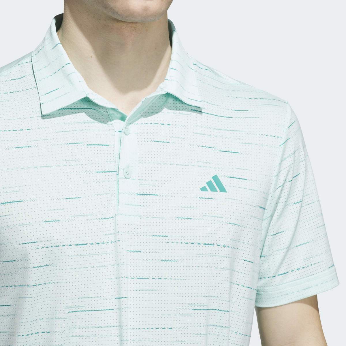Polo de Homem Ultimate365 Mesh Glimmer Print Polo Shirt Branco-6