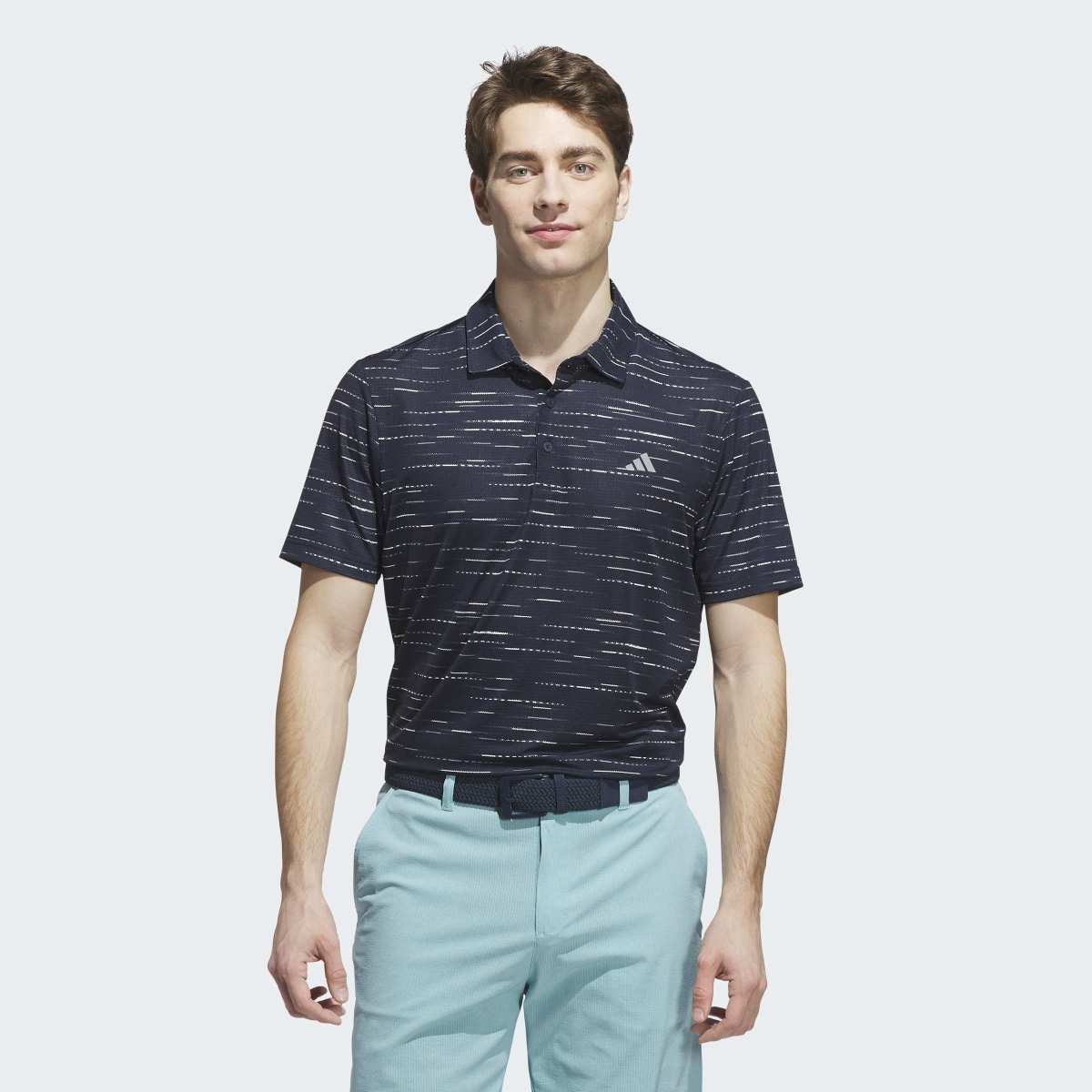 Polo de Homem Ultimate365 Mesh Glimmer Print Polo Shirt Azul-3