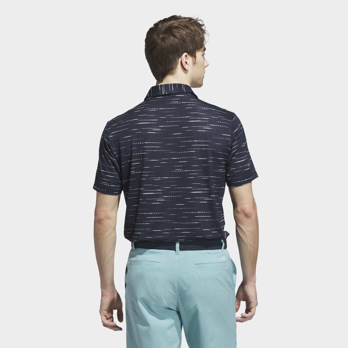 Polo de Homem Ultimate365 Mesh Glimmer Print Polo Shirt Azul-4
