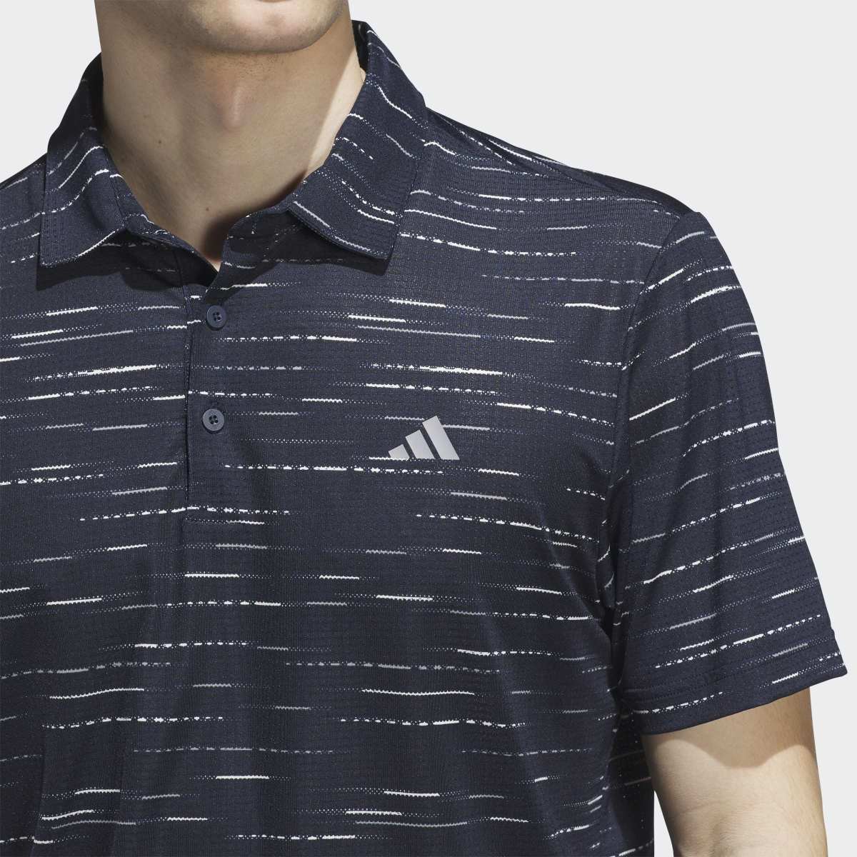 Polo de Homem Ultimate365 Mesh Glimmer Print Polo Shirt Azul-6
