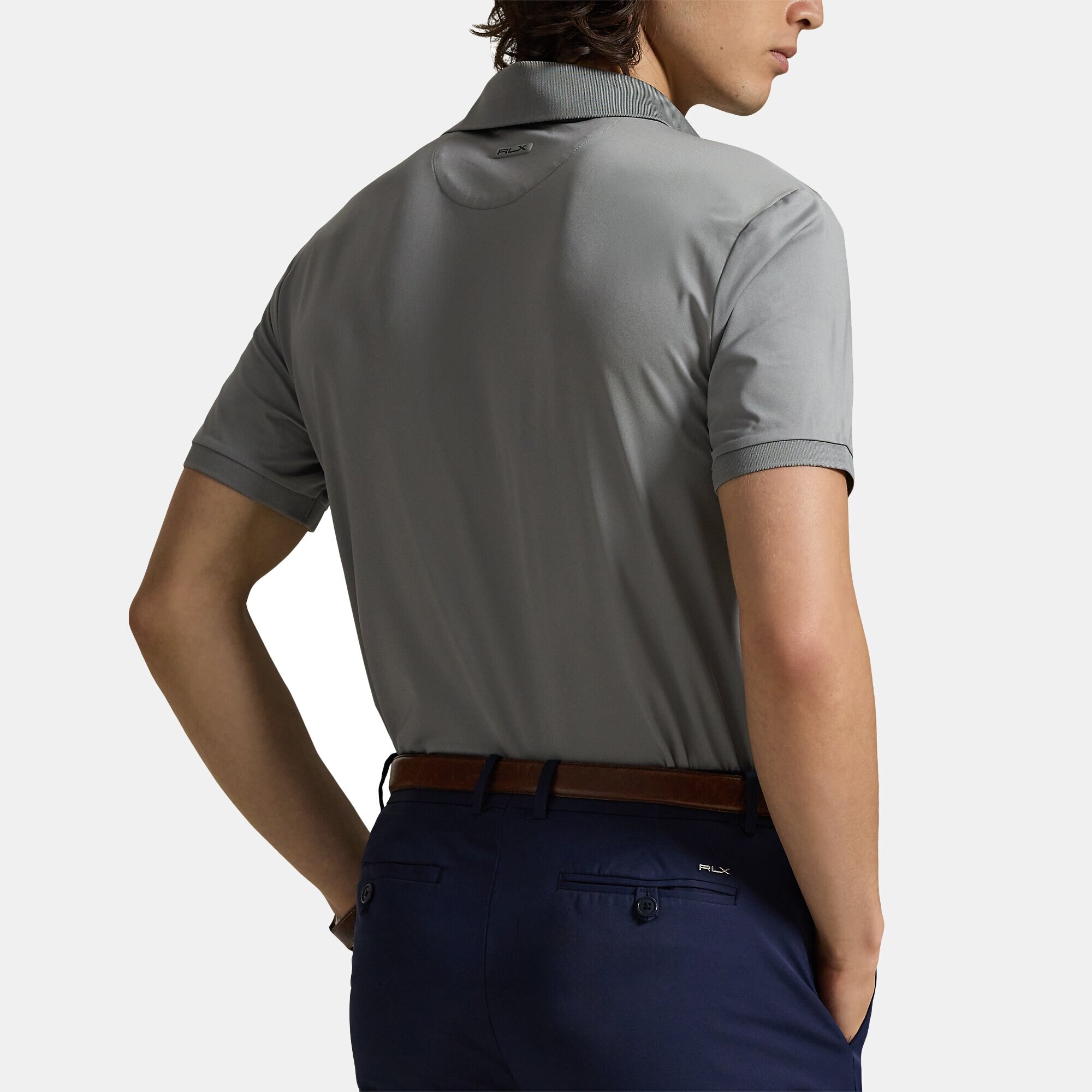 Polo Técnico de Homem Tailored Fit Cinzento-3