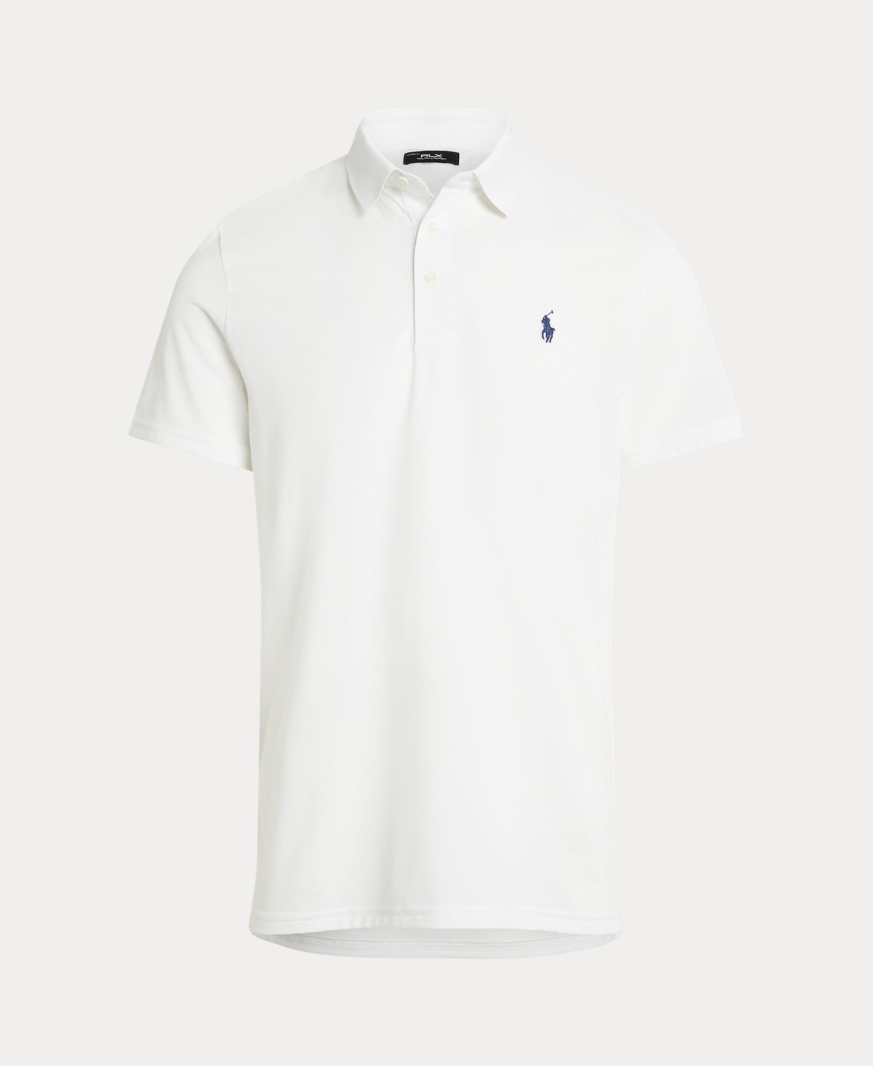Polo de Homem em Tecido Técnico Tailored Fit Branco-5