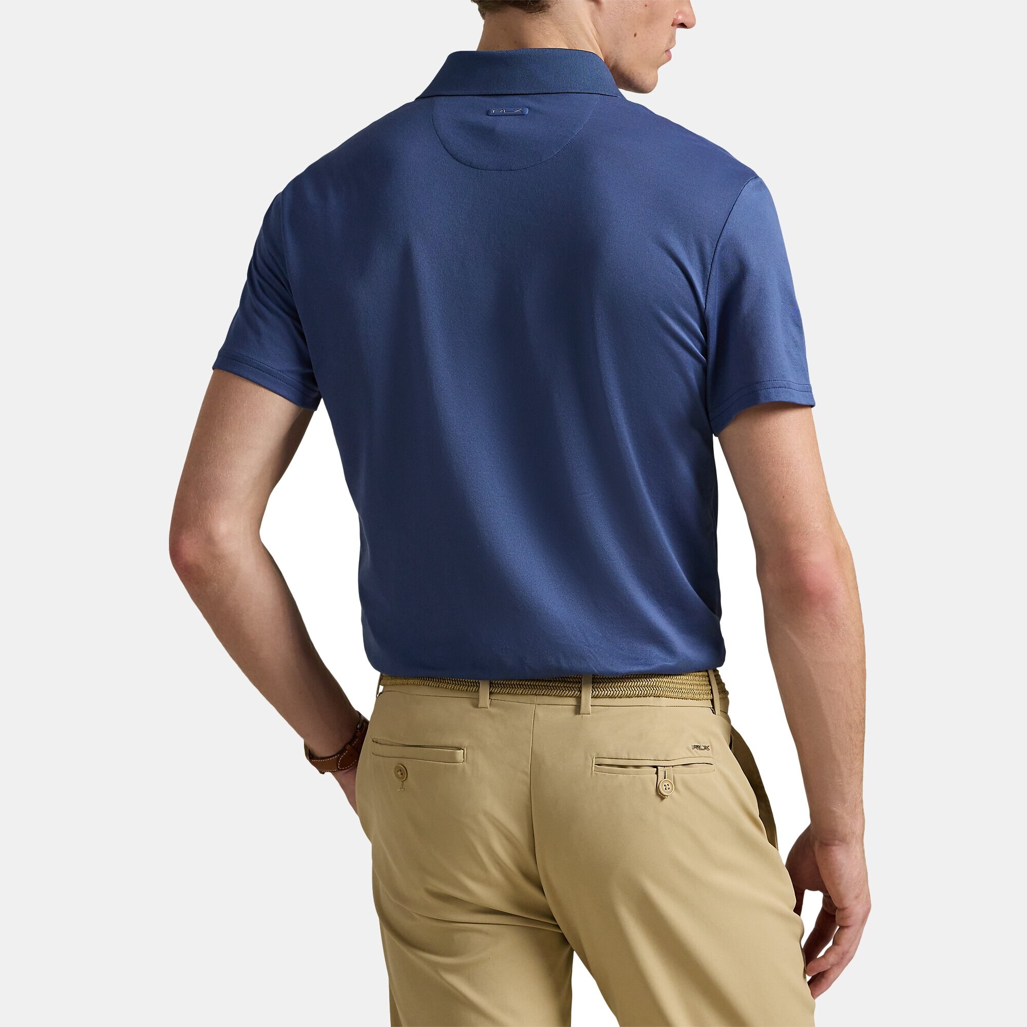 Polo Técnico de Homem Tailored Fit Azul Royal-3