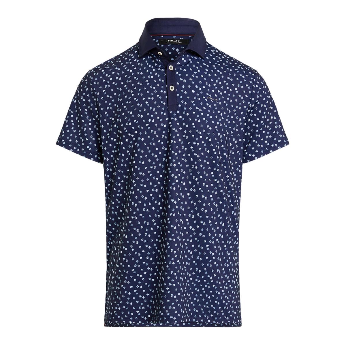 Polo de Homem em Tecido Técnico Tailored Fit Azul-marinho-6