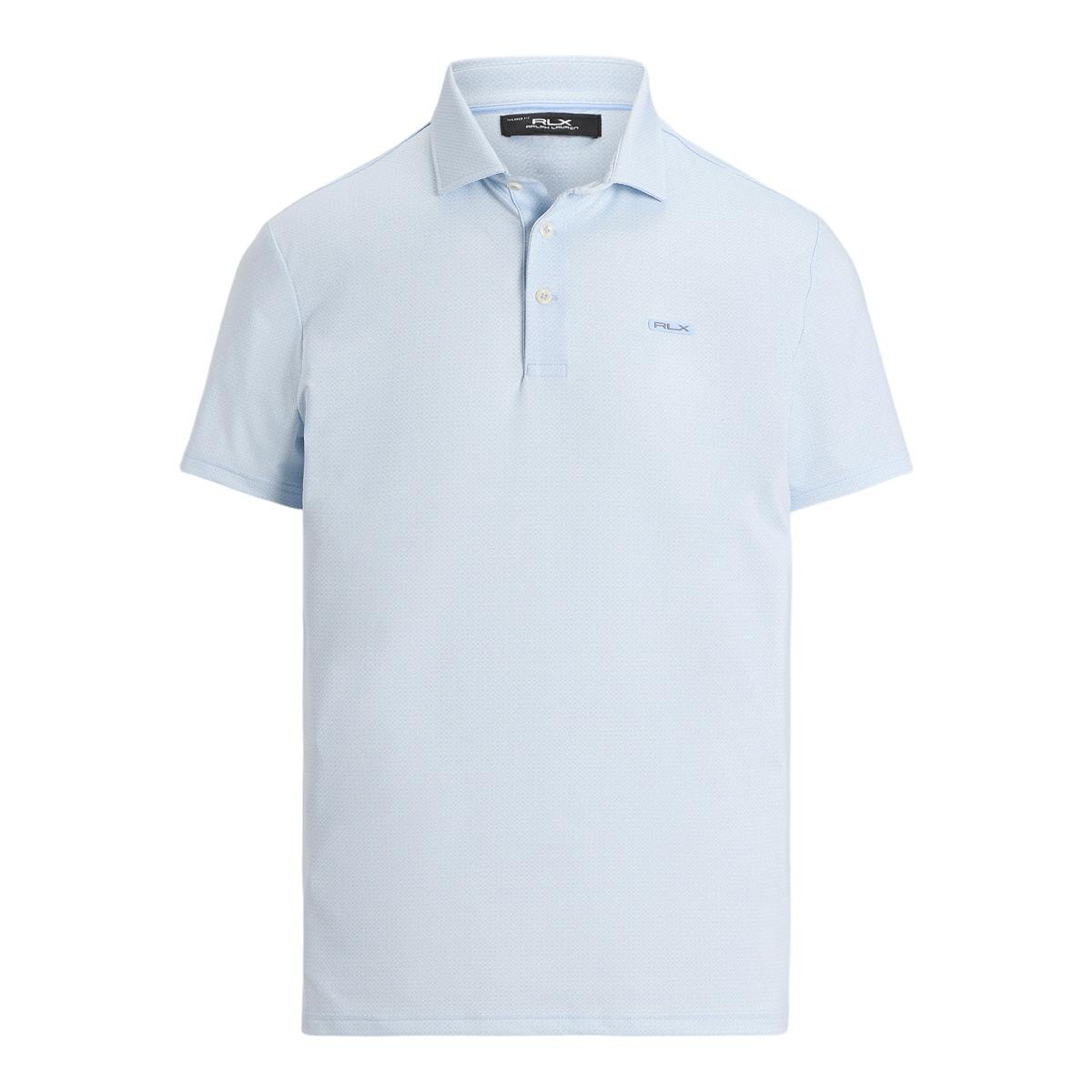 Polo de Homem em Tecido Técnico Tailored Fit Azul-claro-5