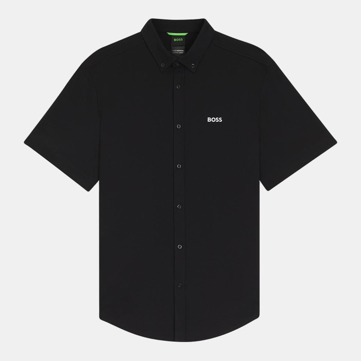 Camisa de Manga Curta de Homem Preto-2
