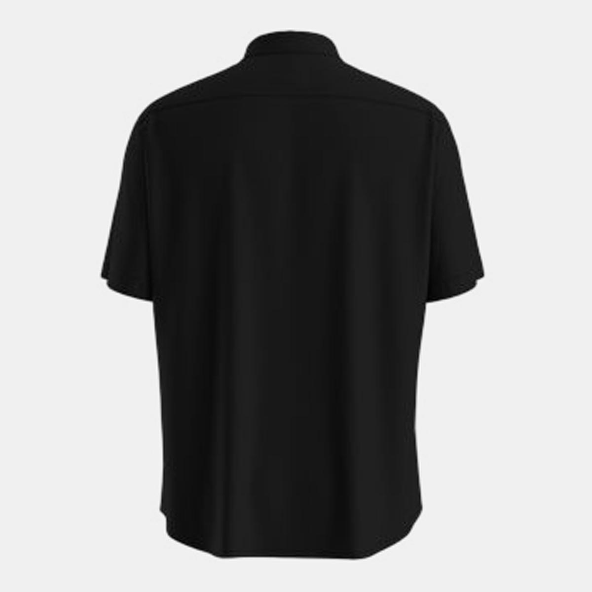 Camisa de Manga Curta de Homem Preto-4