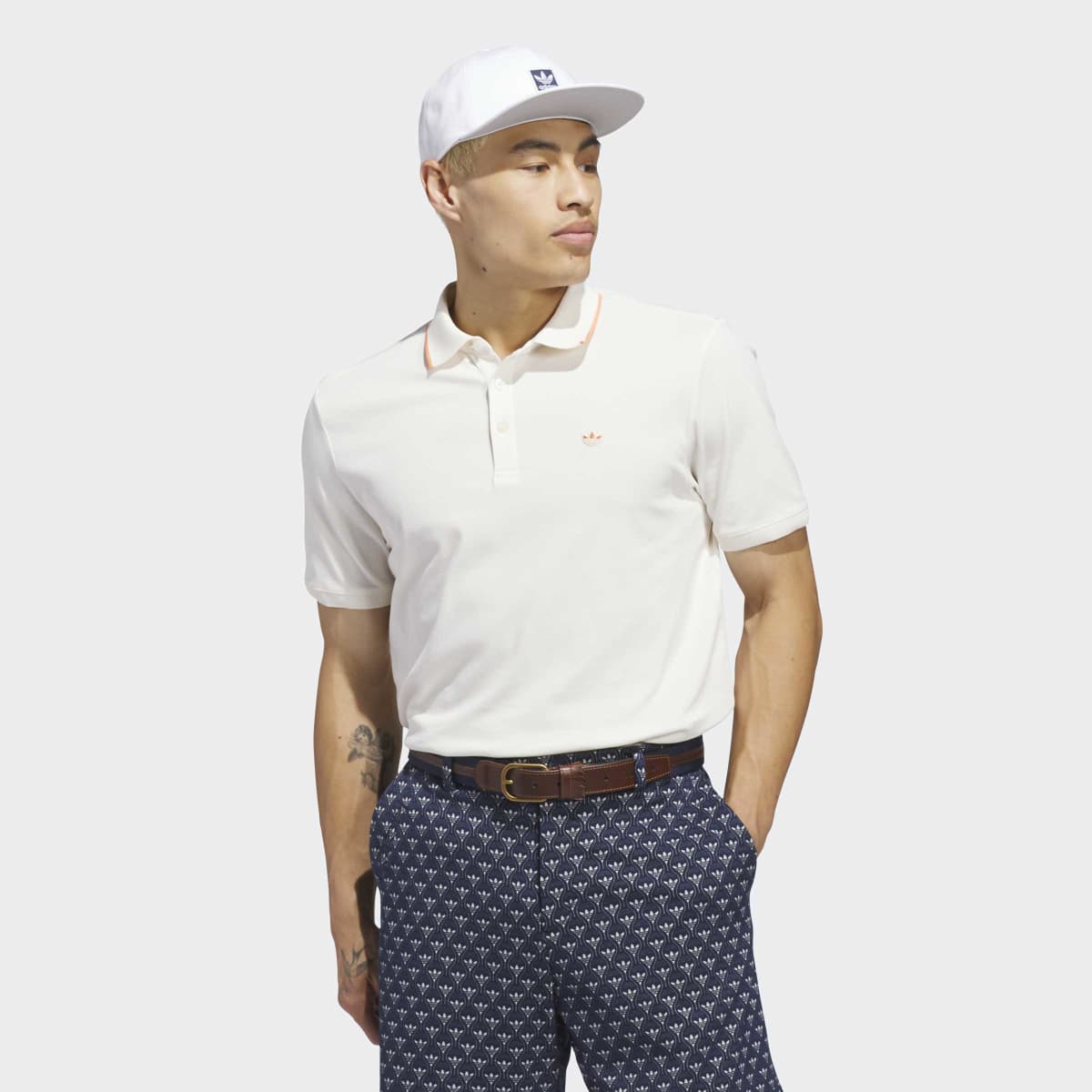 Polo de Homem Twistknit Trefoil Branco-1