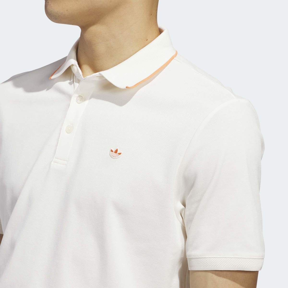 Polo de Homem Twistknit Trefoil Branco-4