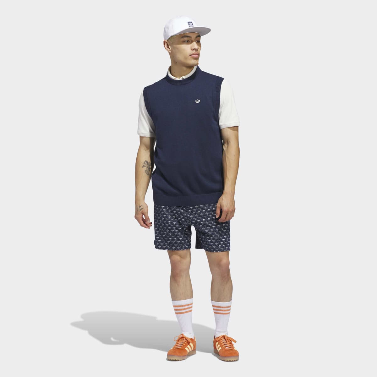 Polo de Homem Twistknit Trefoil Branco-5