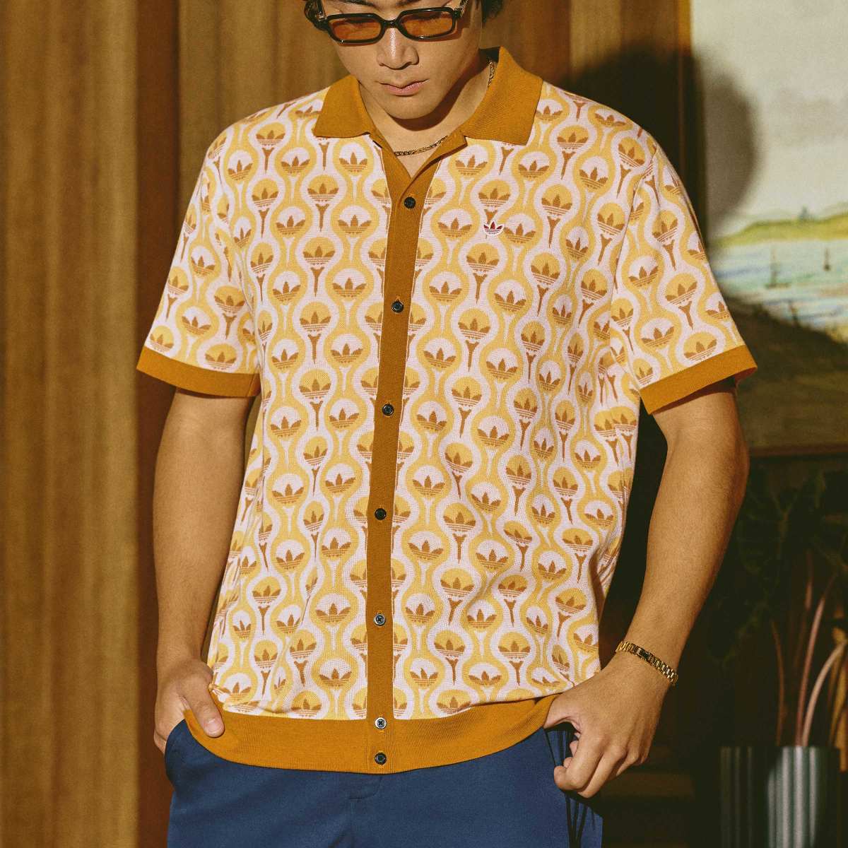 Polo de Homem Knit Originals Branco-5