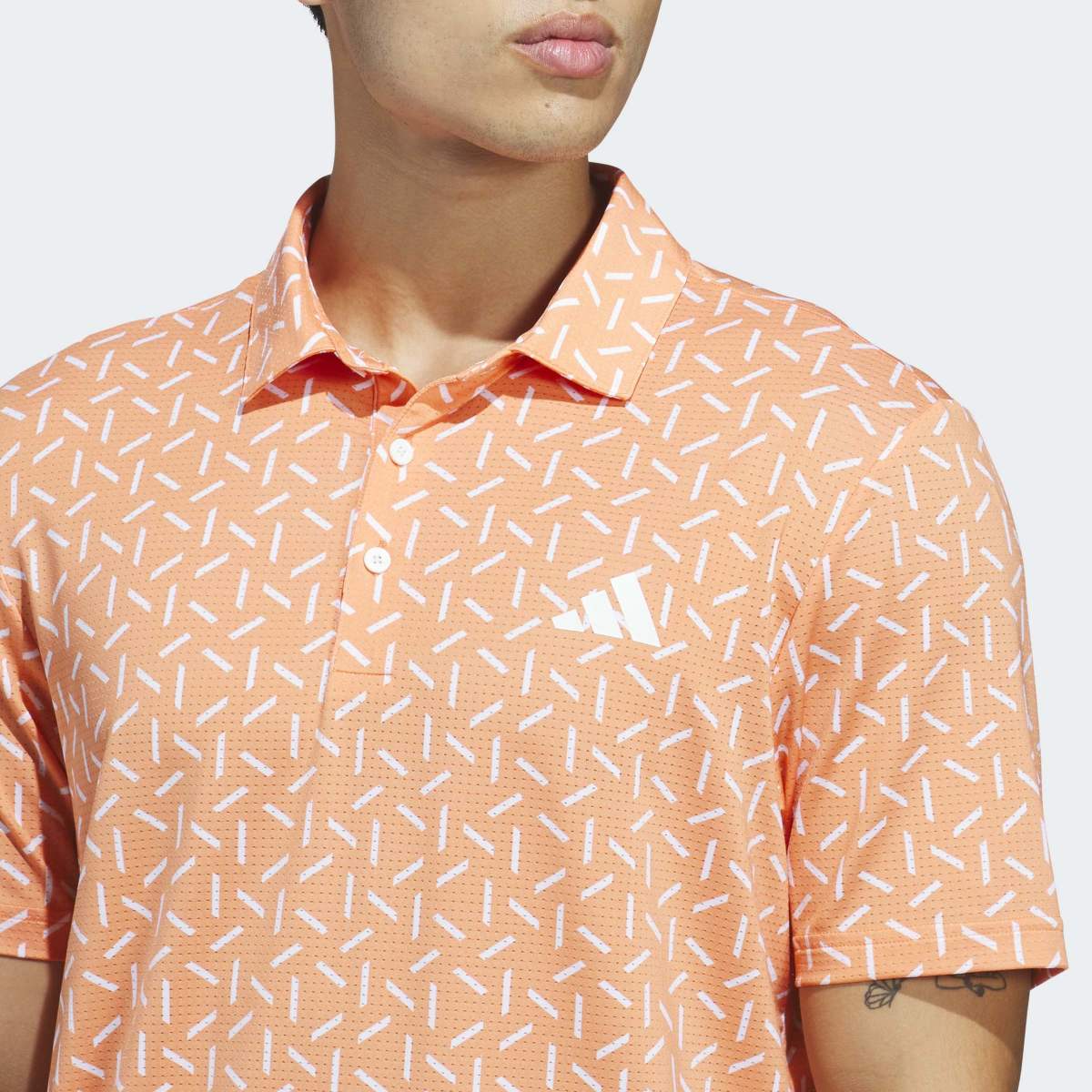 Polo de Homem Climacool Con Estampado Malla Ultimate365 Laranja-3