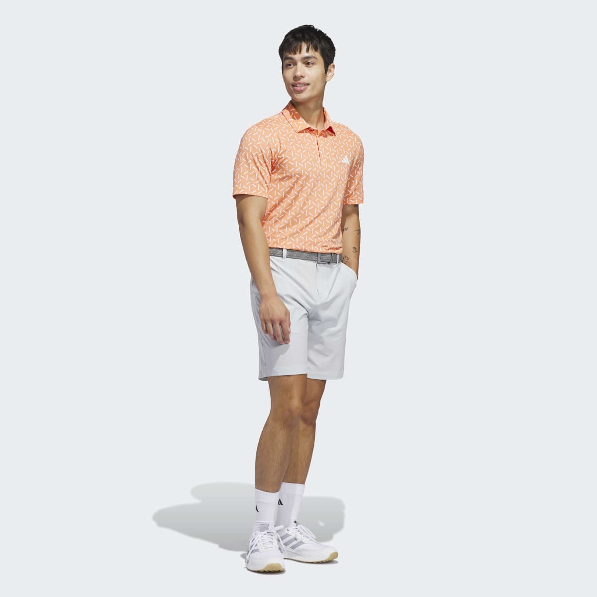 Polo de Homem Climacool Con Estampado Malla Ultimate365 Laranja-5